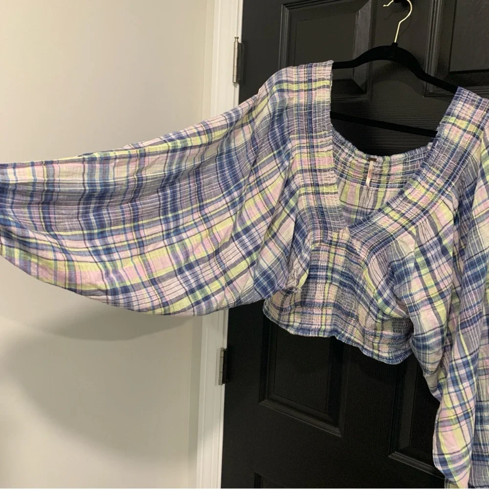 Free People | Multicolor Plaid Marlena | Sz L - Picture 7 of 13